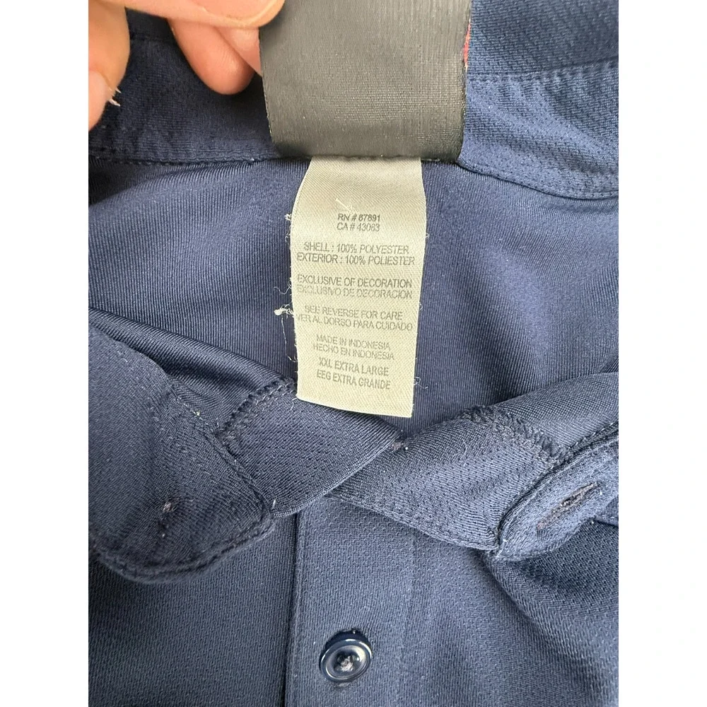 Genuine Stuff Penn State Polo Shirt Mens XXL Navy Blue Gray Nittany Lions Golf